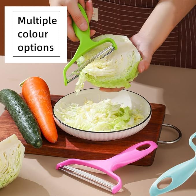 egetable,Potato,Fruit peeler cabbage cutting machine shredded kitchen stainless steel peeling knife gadget shredded cabbage Coleslaw, a must-have tool for western restaurants(Blue)