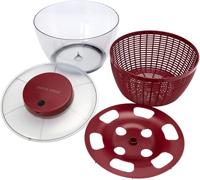 Curtis Stone 5-Quart Rechargeable Salad Spinner (Renewed)