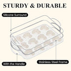 FUNBAKY 2 Pcs Heart Shaped Silicone Muffin Pan，Metal Reinforced Frame, 12-Cavity Nonstick Silicone Heart Mold for Muffins, Cupcakes, Bread,Chocolate Muffin and Tartlets