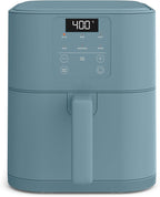 bella 6 Qt Slim Air Fryer, Fits-anywhere™ Kitchenware, EverGood™ Ceramic Nonstick Coating, Adjustable Temperature, 6 Preset Cooking Options, 60 Min Auto Shutoff w Audible Tone, 5lb Capacity, Surf