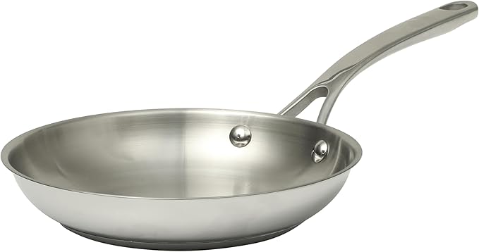 Martha Stewart Castelle 8" Stainless Steel Frying Pan Non Toxic Fry Pan Skillet