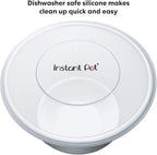 Instant Pot 8QT Silicone Lid, Compatible with 8-Qt Stainless-Steel Inner Pot, Bowl and Food Cover, Microwave Cover for Food, Transparent White