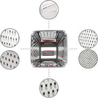 Stainless Steel Multi Purpose Slicer and Grater (Peeler, Masher, Grater, Cutter, Miller, Squeezer) for Vegetables - 4 Sided Multi Function