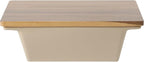 Gibson Elite 2-Quart 10" x 8.5" Stoneware Baking Dish with Acacia Wood Lid – Taupe Rectangular Oven Safe Baker for Casseroles, Roasting & Serving