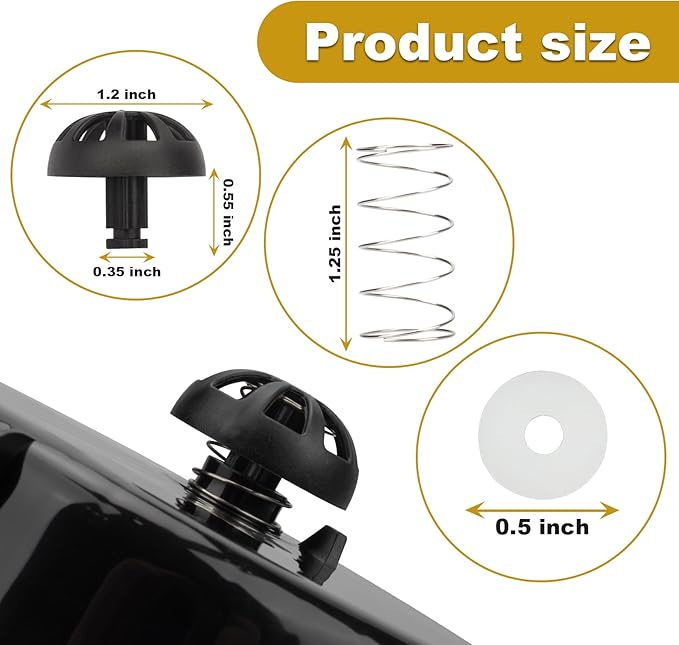 2-Pack Coffee Machine Brew Basket Bottom Spring Loaded Stopper Kits Fits for Mr Coffee Black and Decker Hamilton Coffee Maker Parts, Replace 990117900 990237500 185774-000-000 112435-000-000