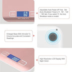 Digital Shipping Scale,Stainless Steel Panel, Accurate Portable Postal Scale for Packages, Small Business,Kitchen, Food, Handmade, Liquids, and Boutique (Rose Gold Battery(5kg/1g))