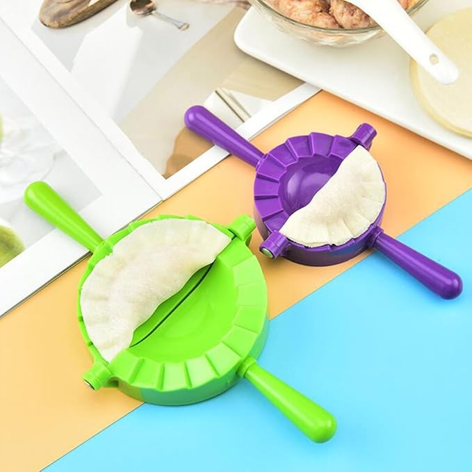 DOITOOL 4pcs Dumpling Maker Set Plastic Pp Dumpling Press Cutters with Large, Medium, Small, Mini Molds for Manual Dough Sealing and Kitchen Cooking Tools Random Color