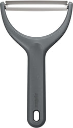 Zyliss Wide Peeler – Extra-Wide Stainless Steel Blade for Cabbage, Eggplant & Large Produce – Ergonomic Wheatstraw Handle – Safety Blade Cover – Dishwasher Safe – 5-Year Guarantee