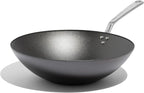 Made In Cookware - 13" Seasoned Carbon Steel Wok - (Like Cast Iron, but Better) - Professional Cookware - Crafted in Sweden - Induction Compatible