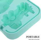 Lurrose Silicone Ice Pop Molds Shapes, Food-grade Green Silicone, Reusable Ice Cream Lolly Making Tool for Homemade Treats, Kitchen Specialty Gadget for Summer