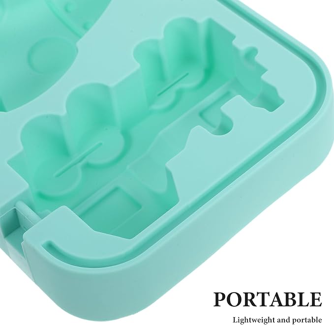 Lurrose Silicone Ice Pop Molds Shapes, Food-grade Green Silicone, Reusable Ice Cream Lolly Making Tool for Homemade Treats, Kitchen Specialty Gadget for Summer
