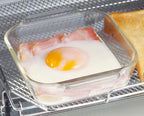 iwaki BC3840 Heat Resistant Glass Toaster Oven Dish, Basic Series, Half 5.7 x 4.7 x 1.5 inches (144 x 120 x 39 mm), 12.4 fl oz (340 ml)