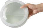 COOK WITH COLOR Prep Bowls with Lids- Wide and Deep Nesting Plastic Small Mixing Bowl Set with Lids, 12 Piece Set - Wide Bowls, Blue/Pink