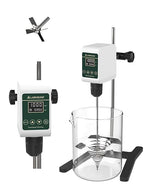OS-5S Digital Overhead Stirrer 10L(H₂O) Lab Stirrer H-Base Stainless Steel Stand & 1 Stirring Paddle | 100-1200RPM,10000 mPas,Timing 1min-24h