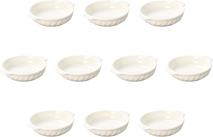 Set of 10 NB401 5 1/2 Au Gratin [ 6.7 x 5.5 x 1.4 inches (17 x 14 x 3.5 cm) | Ceramic Au Gratin Dish (Setomonohonpo)