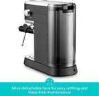 CASABREWS CM5418 Espresso Machine 20 Bar, Stainless Steel Espresso Maker with Milk Frother, Compact Cappuccino Machine for Home, Small Espresso Coffee Machine for Latte, Black