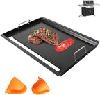 Genesis 300 Griddle Insert for Weber Genesis E310 S310 S320 E320 S330 EP320 EP310 EP330 CEP-310 Grill Parts, 7524 Carbon Steel Full-Size Flat Top Griddle Plate for Weber 7528 Grates