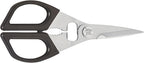 Miyabi Kitchen Shears, Precisely Sharpened Stainless Steel Blades, Long Lasting Sharpness, Smooth Cutting Accuracy, Handles Designed for Comfort, Screw Cap and Bottle Cap Opener, Made in Japan