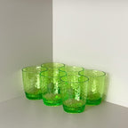Set of 6 Hammered Style 15-ounce/430ml Acrylic Glasses Plastic Tumbler,BPA Free,Dishwasher Safe (Green)