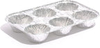 Waytiffer (10pack Muffin Pan 6-Cup Cupcake Aluminum Pans Favorite Muffin Tin Size for Baking Cupcakes Muffins and Mini Pies - Standard Size