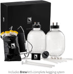 BrewFlo Beer Dispenser | CO2-Free Draft System for Home Use | Includes Two 5L Kegs | Adjustable Flow and Temperature (32°F-50°F) | Compact Size, Chrome Tap, LCD Display | Perfect for Home Brewers