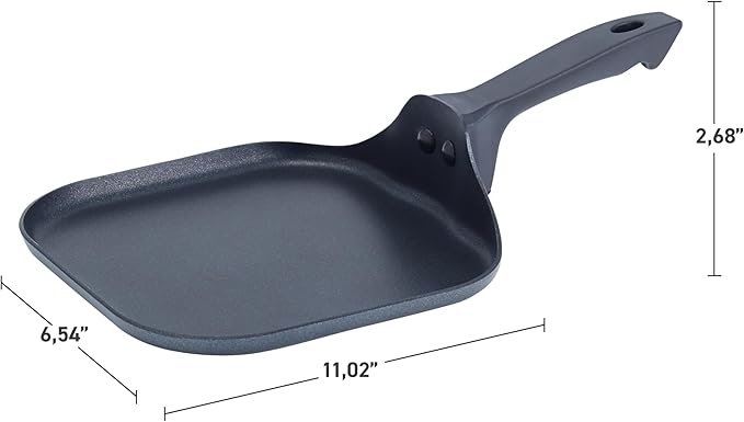 T-fal Specialty Nonstick Mini Griddle 6.5 Inch Cookware, Pots and Pans, Dishwasher Safe Black