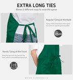Syntus Apron for Men Women, Adjustable Cooking Kitchen Chef Aprons with 2 Pockets, Cotton/Polycotton/Polyester