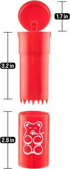 EZ SPLITZ Cap & Crusher - 2-in-1 Herb Grinder with Extra Large Storage - Pop Art Edition (Red)