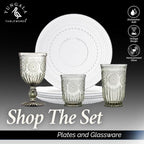 Yungala Black Glassware set of 6 smoke drinking glasses, 8 oz water glasses textured colored vintage glass cups dishwasher safe