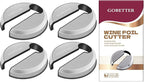 Gobetter Wine Foil Cutter Tool, Premium Stainless Steel Bottle Top Seal Opener & Neck Label Remover for Wine Lovers, 4 Count