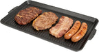 SafBbcue 19 x 11.5 Inch Cast Iron Griddle Pan - Versatile for Stovetop, Oven, Grill & Campfire, Features a Ridged Surface, Suitable for Kitchen and Outdoor Cooking, Pan Frying, Baking