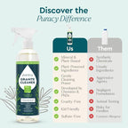 Puracy Natural Granite Countertop Cleaner - Plant-Powered - Streak-Free Marble, Quartzite, Countertop Granite Cleaner (Blue Sage and Driftwood, 16 fl oz, 1pk)