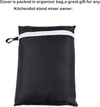 Evermarket Stand Mixer Dust Proof Cover with Pocket and Organizer Bag for Kitchenaid,Sunbeam,Cuisinart,Hamilton Mixer (Black)
