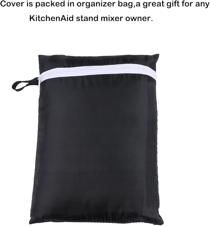 Evermarket Stand Mixer Dust Proof Cover with Pocket and Organizer Bag for Kitchenaid,Sunbeam,Cuisinart,Hamilton Mixer (Black)