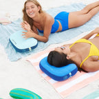 Ballast Beach Pillow – Comfy, Durable & Compact, Stays Put on Windy Beaches with Patented Sand Pouch, Inflatable Pillow for Beaches, Pools, Camping, Festivals and Travel (Golden Sunrise)
