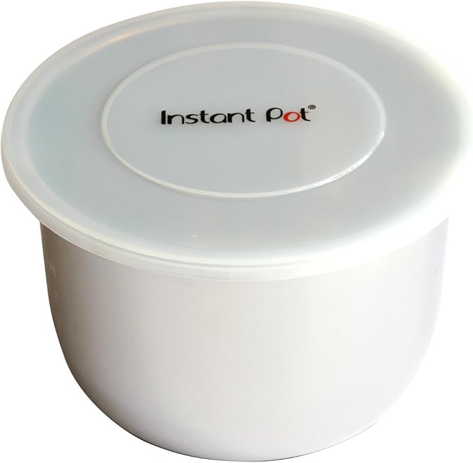 Instant Pot Silicone Lid, 9.8-In, 5-Qt & 6-Qt Pot Lid, From the Makers of Instant Pot, Reusable Silicone Lid for Bowl and Food Cover, Microwave Cover for Food, Transparent White