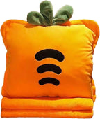Fruit Throw Blanket and Pillow Set, Travel Blanket Compact Convenient Bed Throw Pillows with Airplane and Car Suitable for Office Nap Time (A, 67in x 59in)
