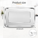 Convection Toaster Oven Replacement Parts for BLACK DECKER 8 Slice Extra Wide Convection Toaster Oven, 14.6×8.8 IN Food Grade Grill Pan Grill Plate Rack Tray Crisper Plate Accessories