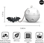 Cute Tea Strainers - Loose Leaf Tea Steeper, Tea Infuser for Loose Leaf Tea, Tea Diffusers, Tea Accessories, Mushroom Gifts, Cute Kitchen Accessories, White Elephant Gifts, (Moonlit, Spooky, Gothic)