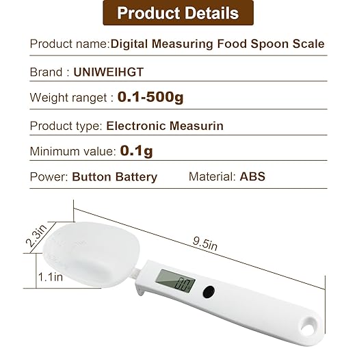 UNIWEIGH Digital Measuring Spoon Scale,High Precision Electronic Food Scale for Kitchen Gadgets and Daily Meals,300G/0.1G Gram Scale for, Home Cooks Bakers Chefs,Pet Dog Cat Ower,with Battery