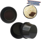Muffin Pan Individual, 6Pcs Jumbo Muffin Tin Set, Nonstick Round Cupcake Pan for Baking Muffins, Popover, Egg Tarts, Quiche - Carbon Steel, Black
