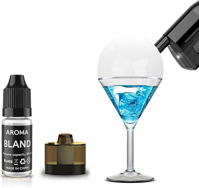 Cocktail Bubble Smoke Gun Accessories, 10 ml, Includes 4 Contains, 4 Aromatic Flavor Oils, Bland Flavor