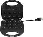 Focket Electric Cake Pop Maker, 750W Double Sided Mini Pancake Maker, Crepe Pan with Nonstick 12 Pieces Capacity for Breakfast Cooking