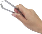 1 PCS Fish Bone Tweezers Kitchen Flat Tweezers Fish Bone Pliers Suitable for Salmon and Sea Bass Deboning and Kitchen Meat Hair Cleaning Tool Silver, 4.3", LXLVOUEG
