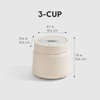 IRIS USA Micom Japanese Rice Cooker, 3-Cup Uncooked/6-Cup Cooked, Fuzzy Logic Kitchen Appliance with Recipe Presets, Slow Cooker, Steamer, Hot Pot & Warming Function, Compact & Portable for Healthy Meal Prep