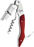 Professional Waiter Corkscrew Wine Opener – Stainless Steel Wine Key with Foil Cutter & Bottle Opener, Heavy Duty Sommelier Tool for Bartenders & Wine Lovers, 2 Pack
