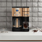 Cuisinart Single Serve + 12 Cup Coffee Maker, Offers 3-Sizes: 6-Ounces, 8-Ounces and 10-Ounces, Stainless Steel, SS-15CP, Copper