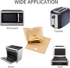 12 Pack Toaster Bags Nonstick Reusable Easy to Clean for Grilled Cheese Sandwiches Toast Bread Snacks (12)