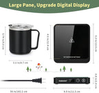 VOBAGA Mug Warmer with 15oz Mug Set, Smart Coffee Mug Warmer for Desk with 5 Temp Settings & 2-12H Auto Shut Off, Coffee Warmer for Candles, Coffee, Cocoa, Milk, Best Coffee Gifts for Men Women