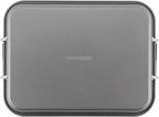Farberware Bakeware Nonstick Steel Roaster with Flat Rack, 11-Inch x 15-Inch, Gray
